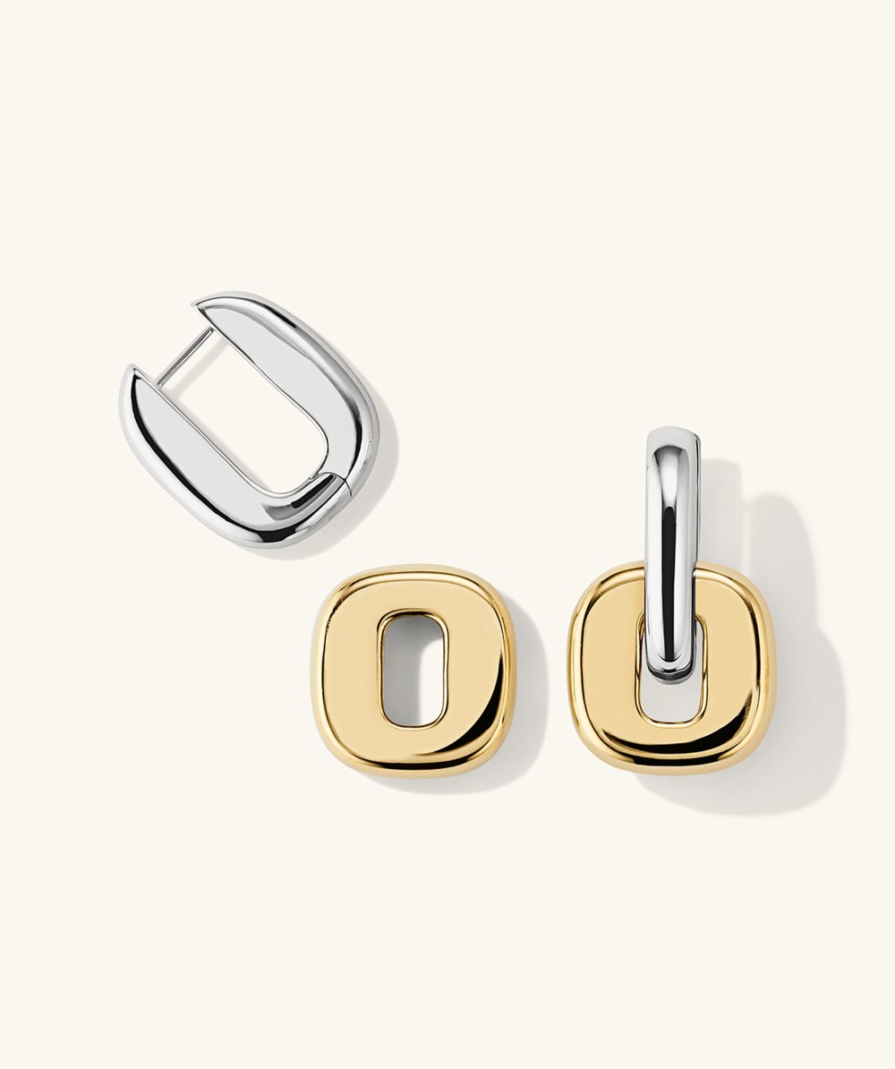 Mejuri Stevie Hoops - Sterling Silver, Gold Vermeil Canada Store