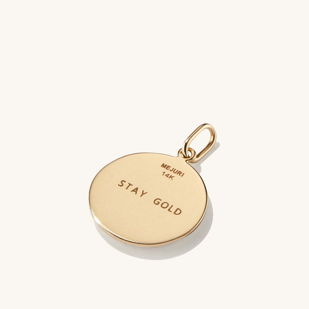 Mejuri Courage: Evil Eye Coin Charm Pendant - 14k Yellow Gold Canada Store