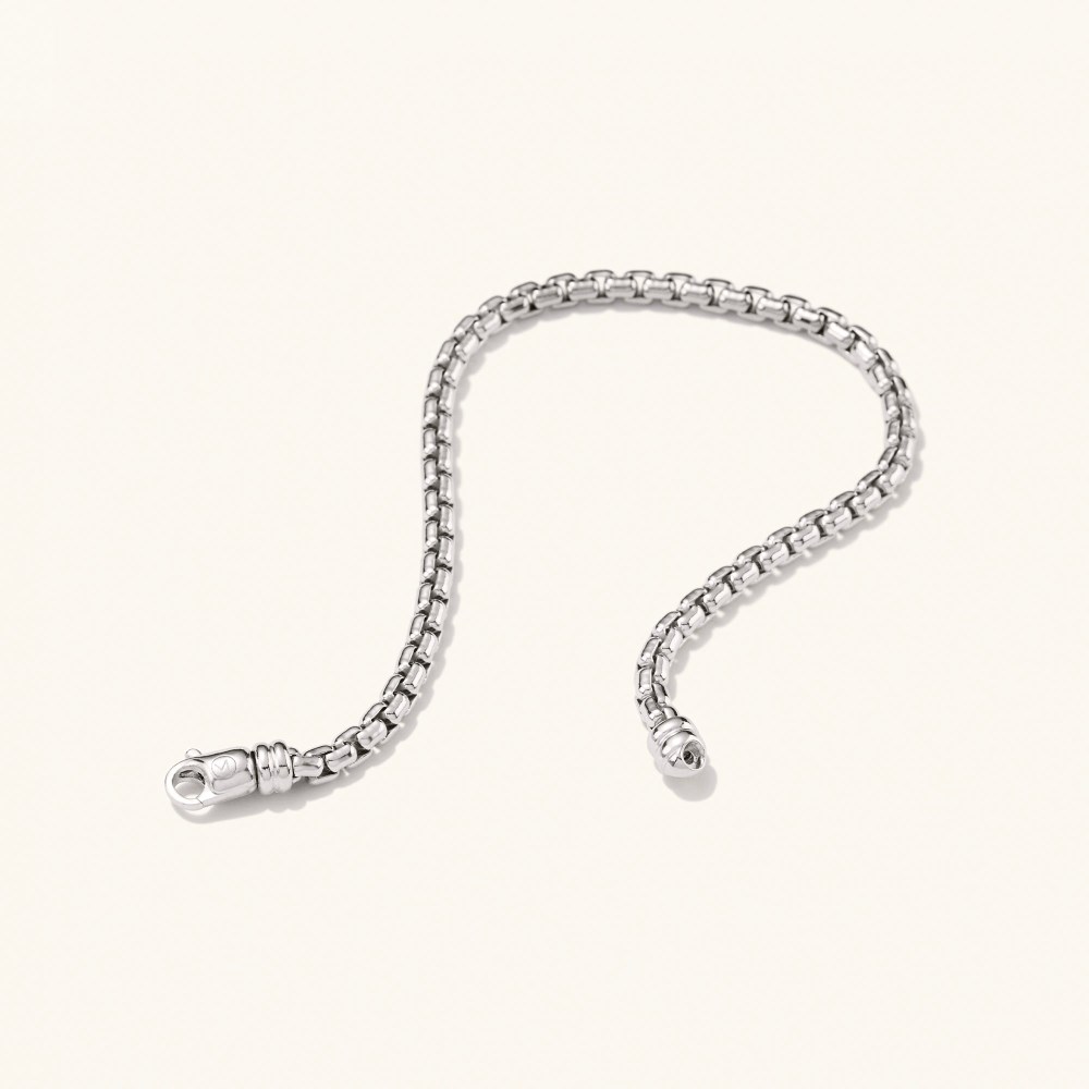 Mejuri Round Box Chain Bracelet - Sterling Silver Canada Store