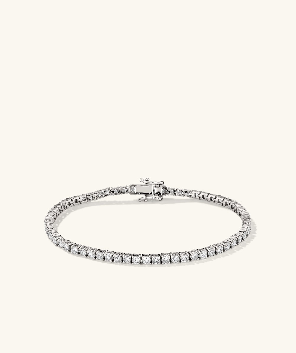 Mejuri Lab Grown Diamond Tennis Bracelet 2.5mm - 14k White Gold Canada Store