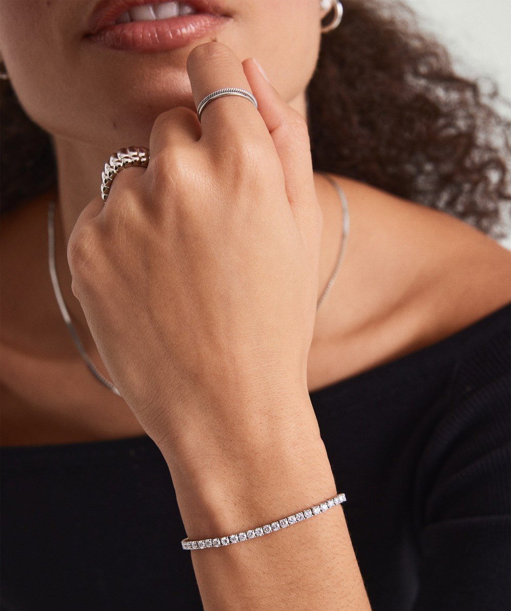 Mejuri Lab Grown Diamond Tennis Bracelet 2.5mm - 14k White Gold Canada Store