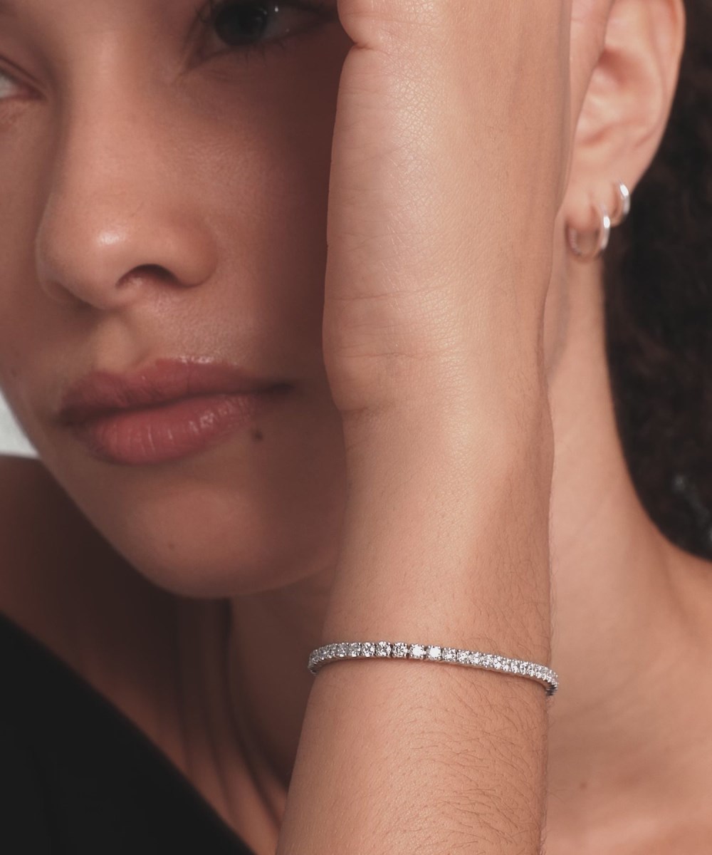 Mejuri Lab Grown Diamond Tennis Bracelet 2.5mm - 14k White Gold Canada Store