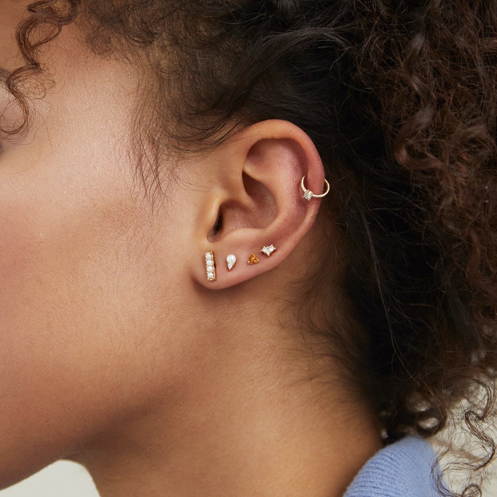 Mejuri Diamond Pearl Studs - 14k Yellow Gold Canada Store