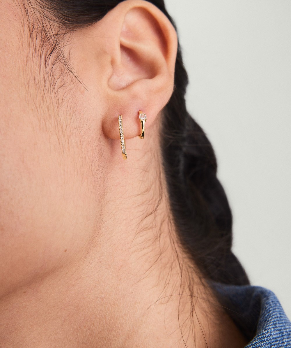 Mejuri Single Colored Mini Hoop - 14k Yellow Gold Canada Store
