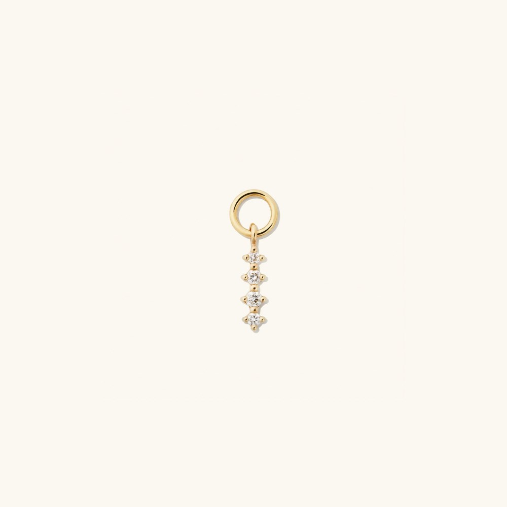 Mejuri Single Diamond Icicle Hoop Charm - 14k Yellow Gold Canada Store