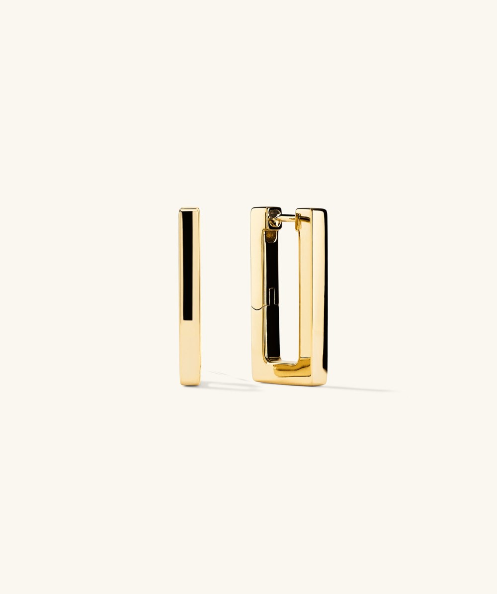 Mejuri Block Large Hoops - Gold Vermeil Canada Store