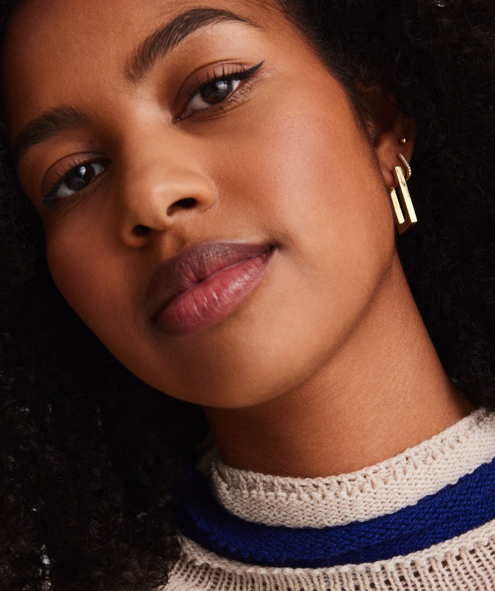 Mejuri Block Large Hoops - Gold Vermeil Canada Store