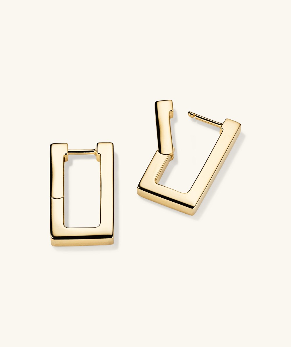 Mejuri Block Large Hoops - Gold Vermeil Canada Store