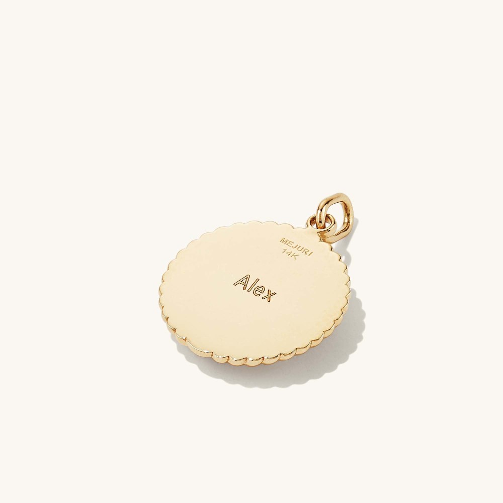 Mejuri Victory: Winged Coin Charm Pendant - 14k Yellow Gold Canada Store