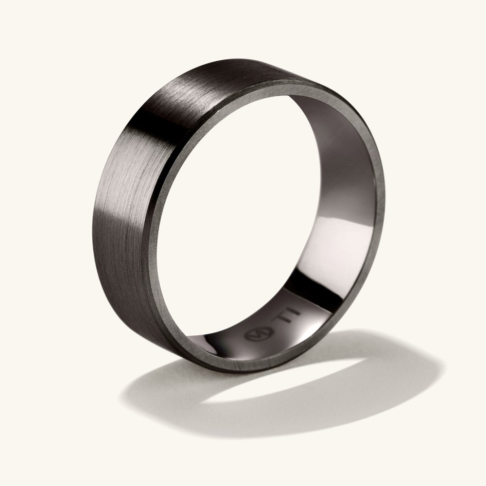 Mejuri 6mm Smooth Band - Black Titanium Canada Store