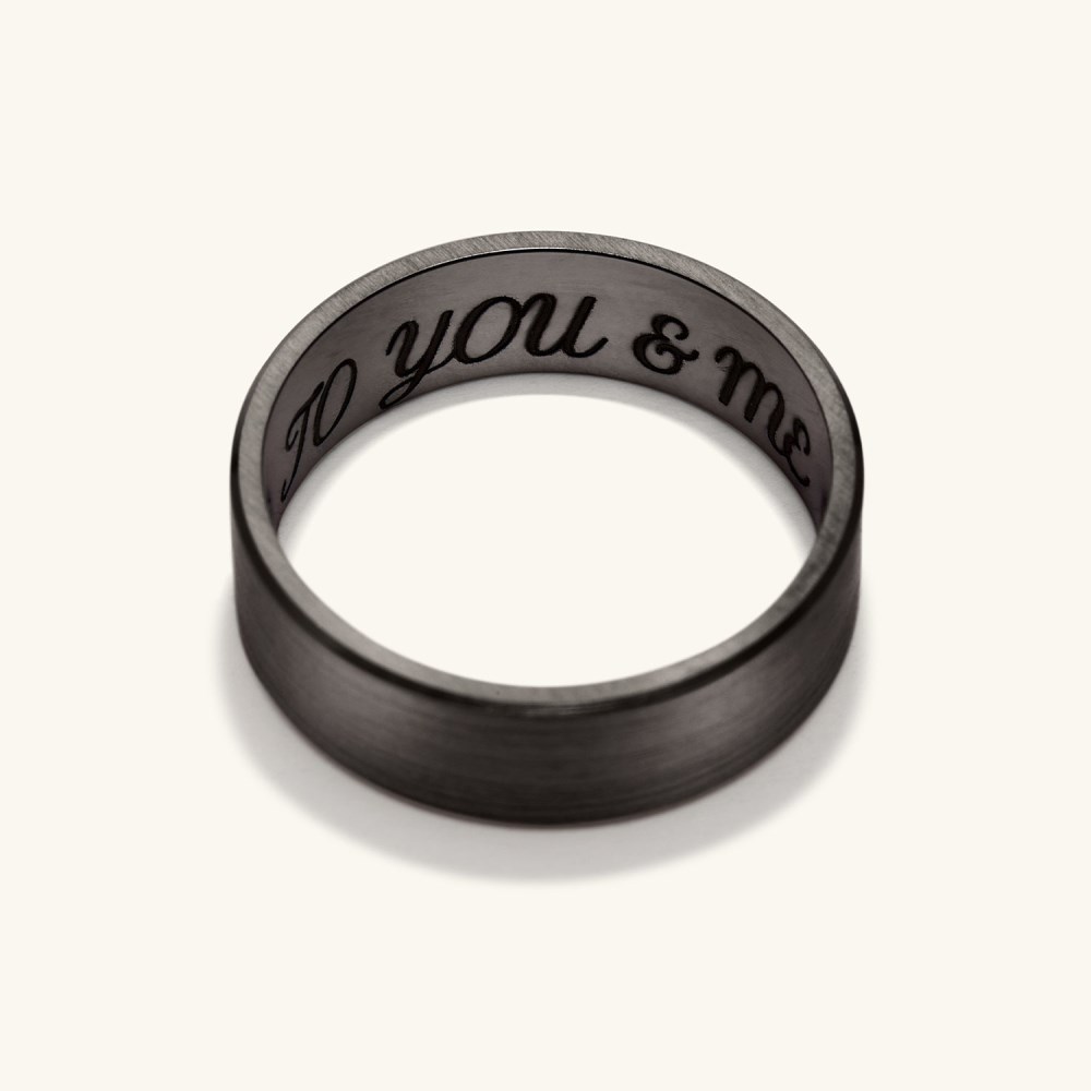 Mejuri 6mm Smooth Band - Black Titanium Canada Store
