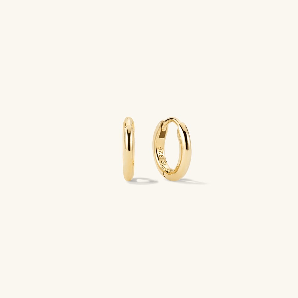 Mejuri Tube Huggie Hoops - Gold Vermeil Canada Store
