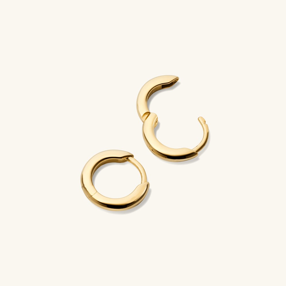 Mejuri Tube Huggie Hoops - Gold Vermeil Canada Store