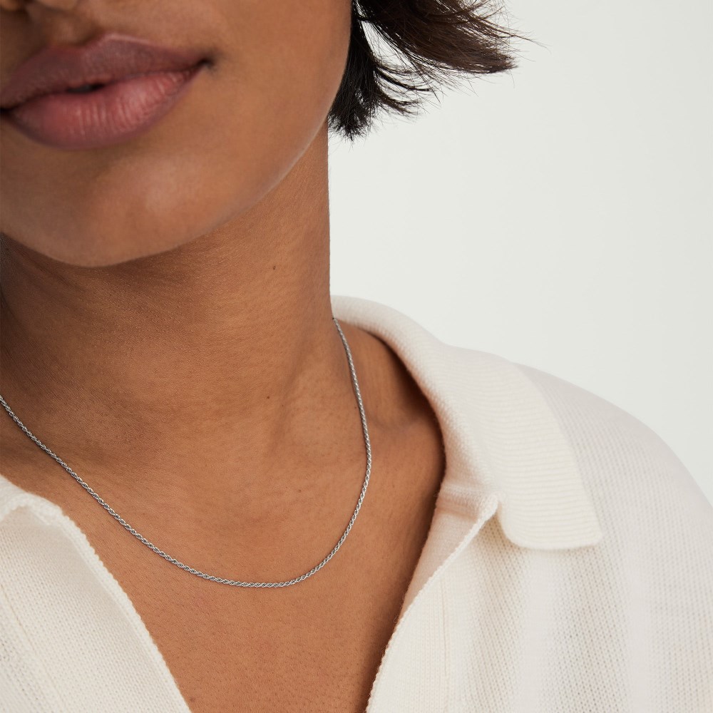 Mejuri Rope Chain Necklace - Sterling Silver Canada Store