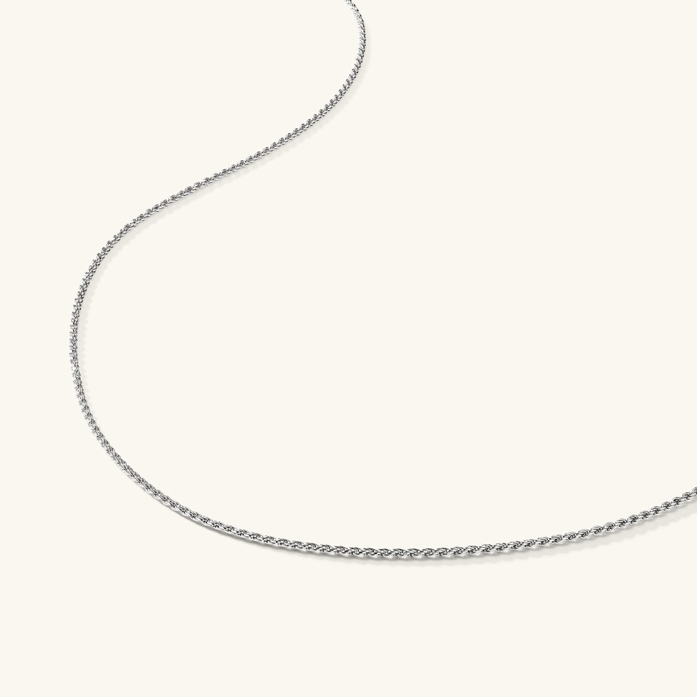 Mejuri Rope Chain Necklace - Sterling Silver Canada Store