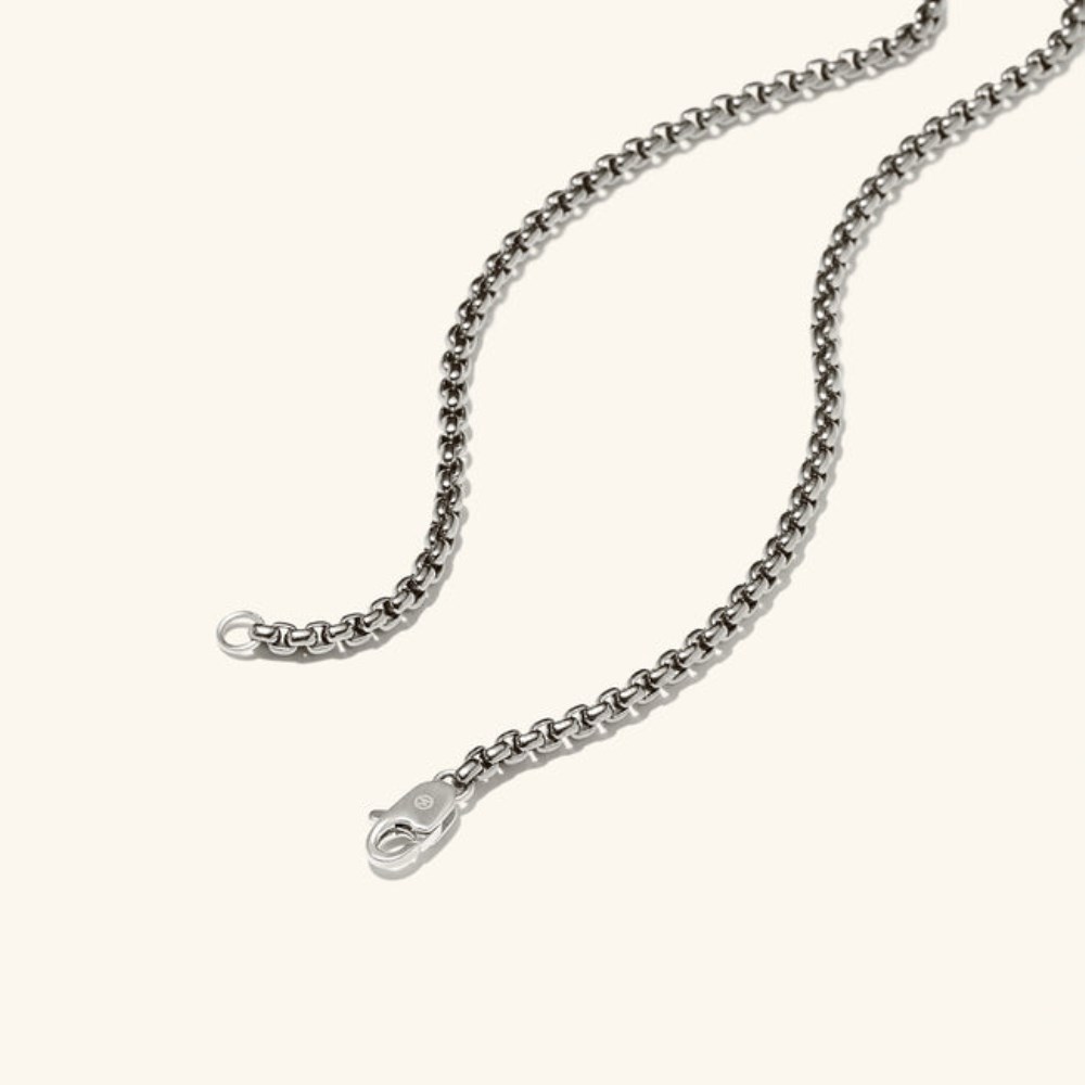 Mejuri Round Box Chain Necklace - Titanium Canada Store
