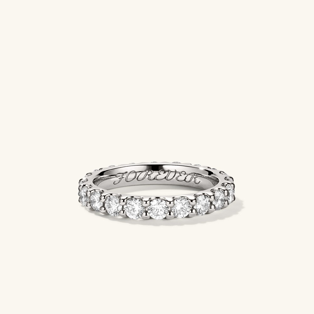 Mejuri 3mm Bold Diamond Eternity Band - 14k White Gold Canada Store