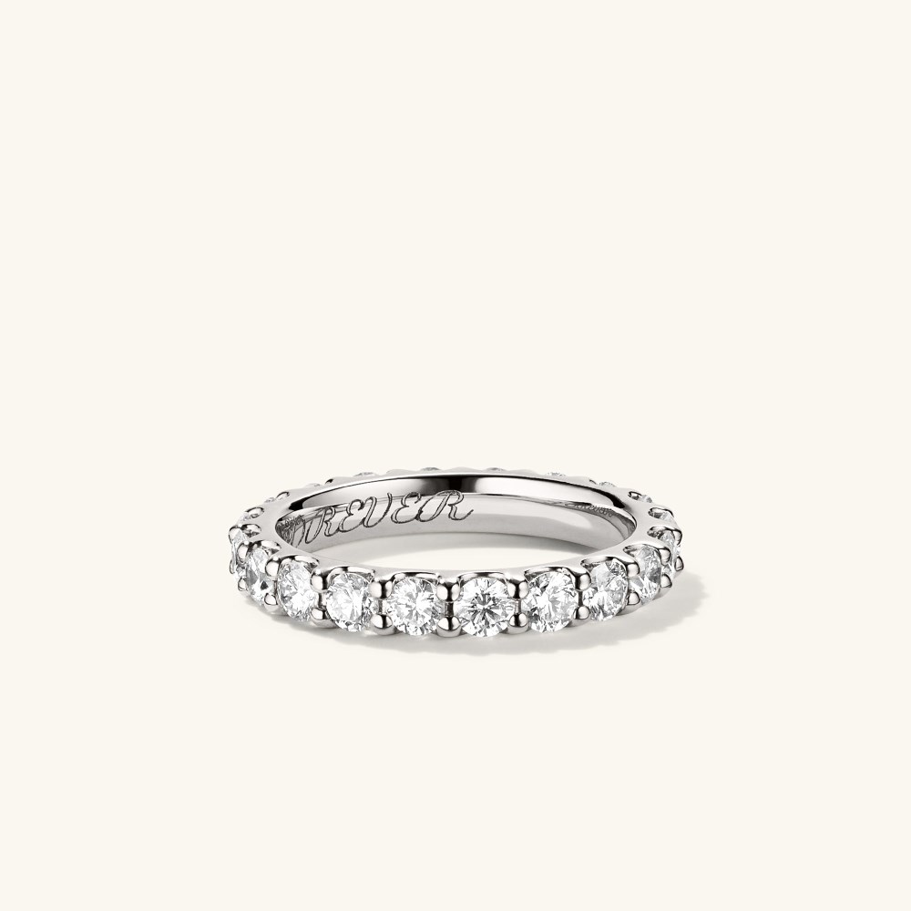 Mejuri 3mm Bold Diamond Eternity Band - 14k White Gold Canada Store