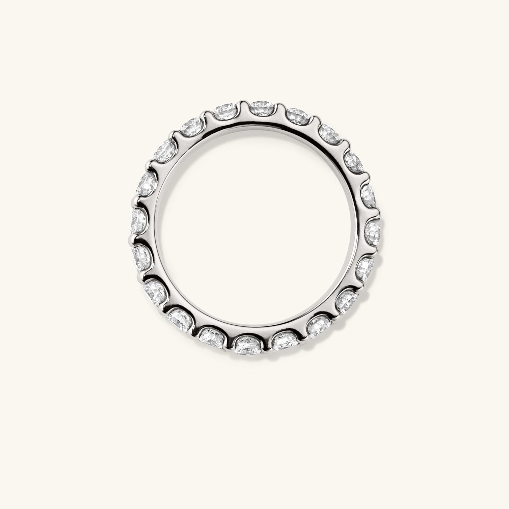 Mejuri 3mm Bold Diamond Eternity Band - 14k White Gold Canada Store