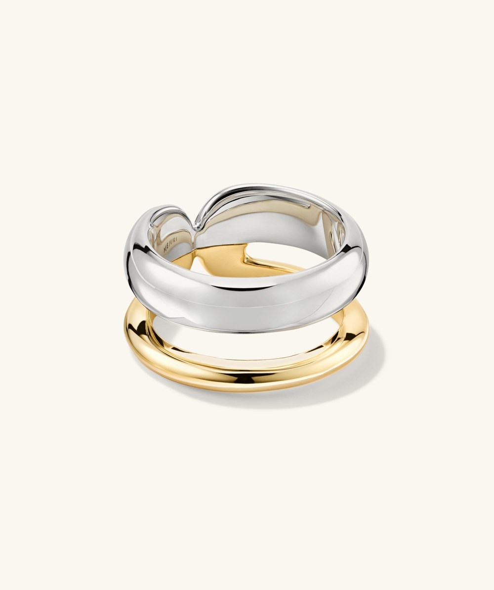 Mejuri Duet Mixed Ring - Gold Vermeil, Sterling Silver Canada Store