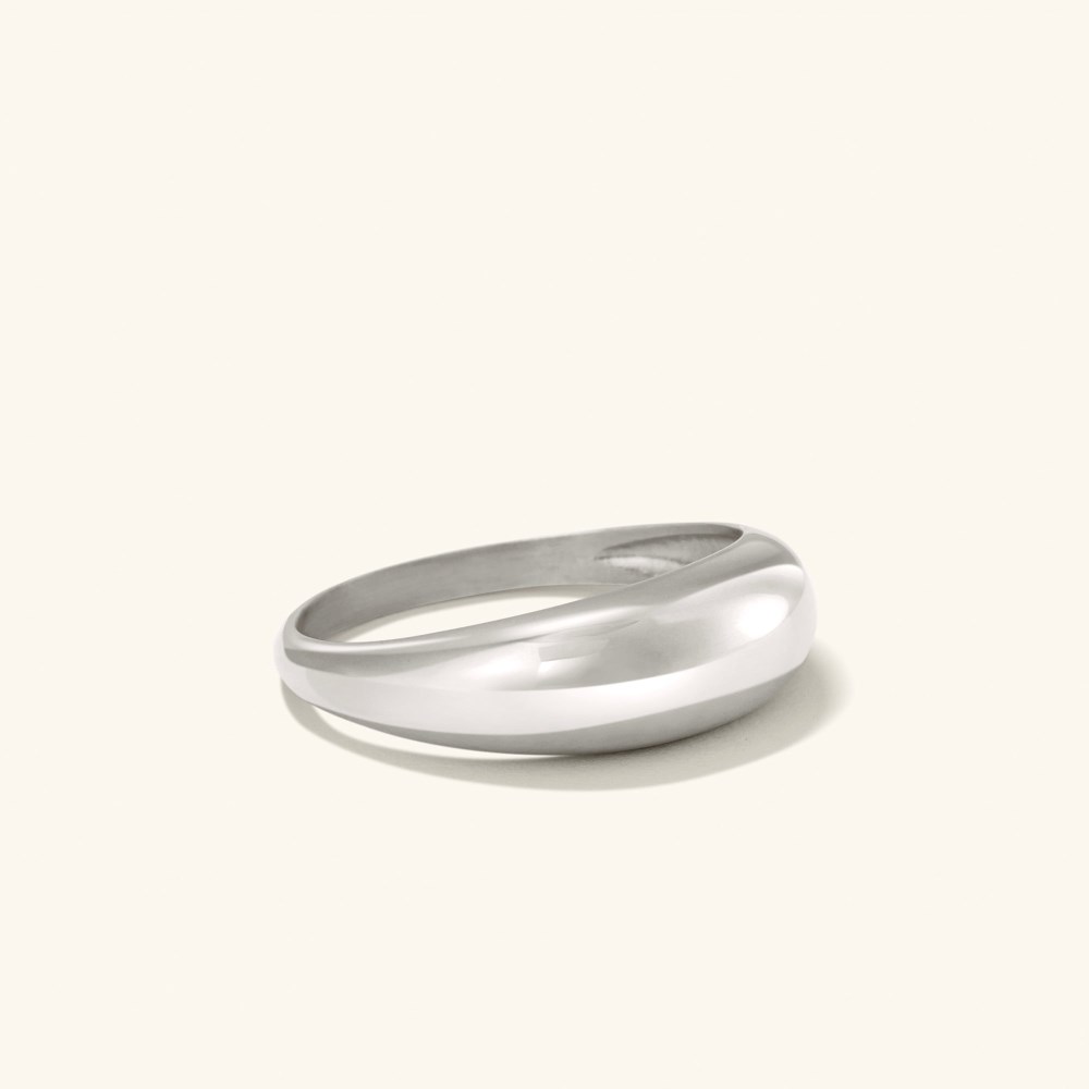 Mejuri Thin D?me Ring - 14k White Gold Canada Store