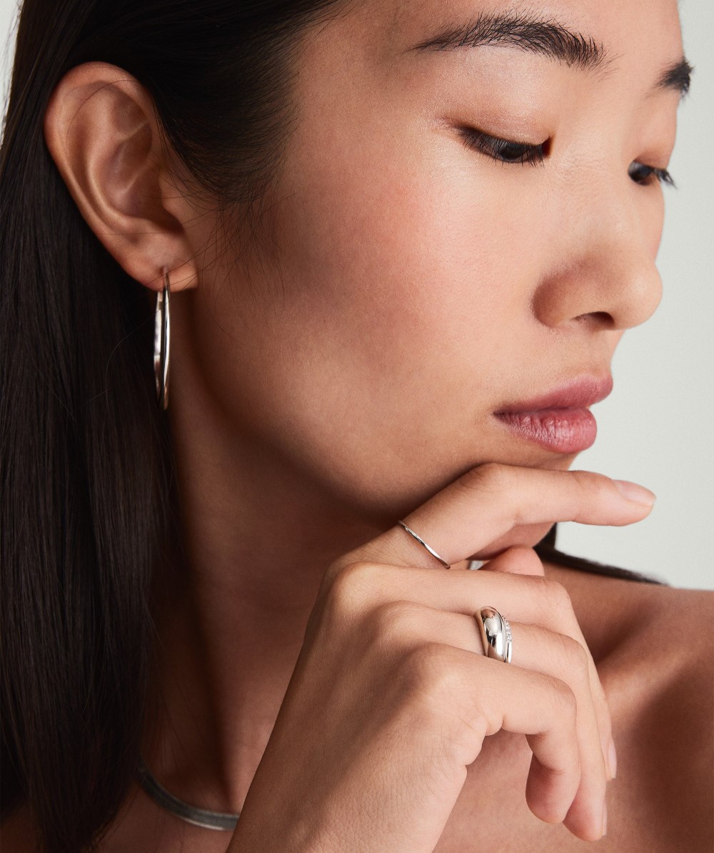 Mejuri Thin D?me Ring - 14k White Gold Canada Store