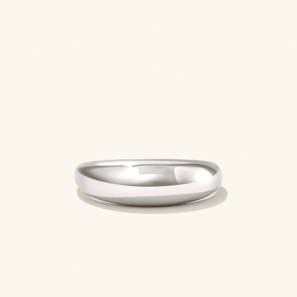 Mejuri Thin D?me Ring - 14k White Gold Canada Store