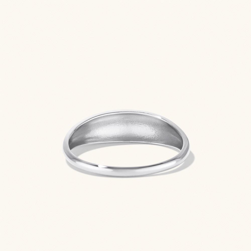 Mejuri Thin D?me Ring - 14k White Gold Canada Store