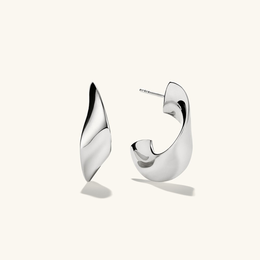 Mejuri Wave Hoops - Sterling Silver Canada Store