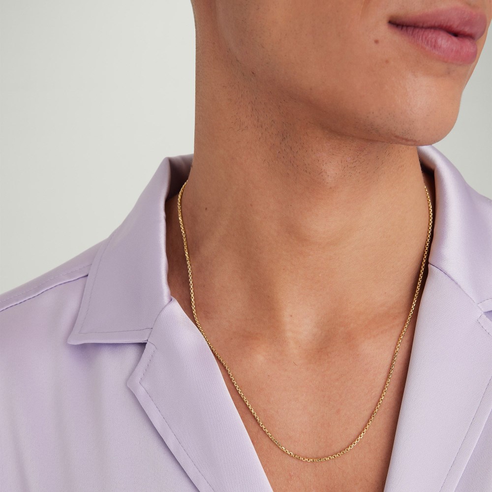 Mejuri Round Box Chain Necklace - 14k Yellow Gold Canada Store