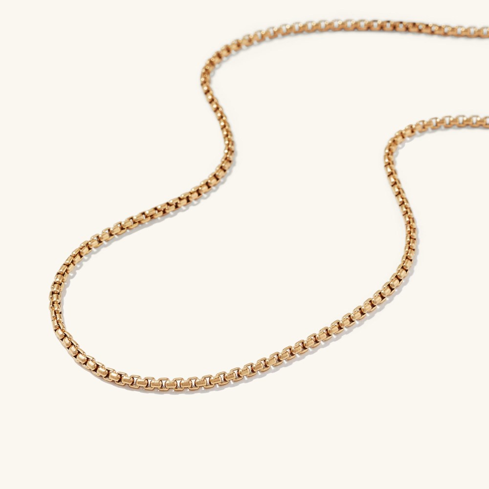 Mejuri Round Box Chain Necklace - 14k Yellow Gold Canada Store