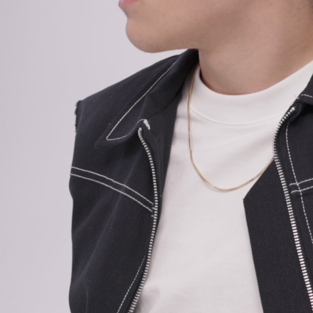 Mejuri Square Box Chain Necklace - 14k Yellow Gold Canada Store