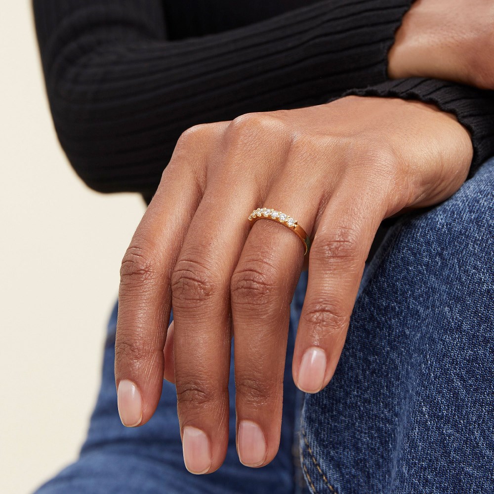 Mejuri Bold Diamond Half Eternity Ring - 14k Yellow Gold Canada Store