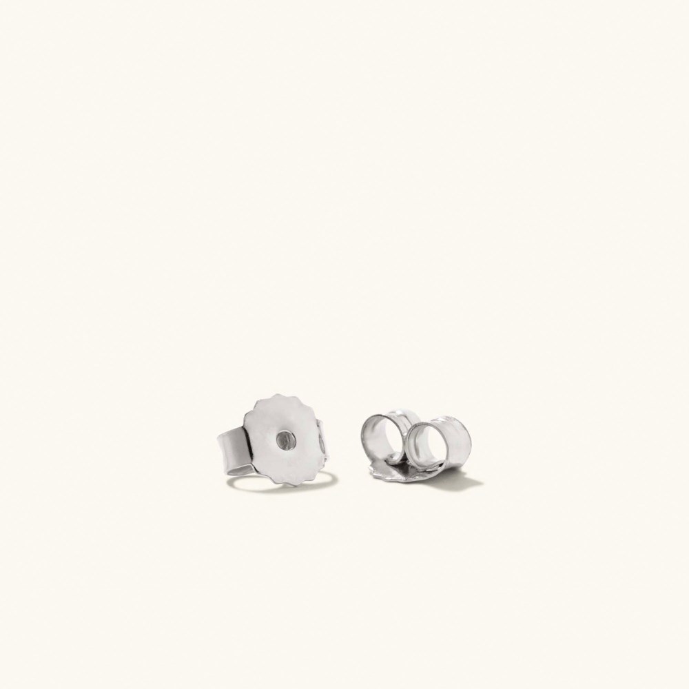 Mejuri Pavﾨﾦ Diamond Round Studs - 14k White Gold Canada Store