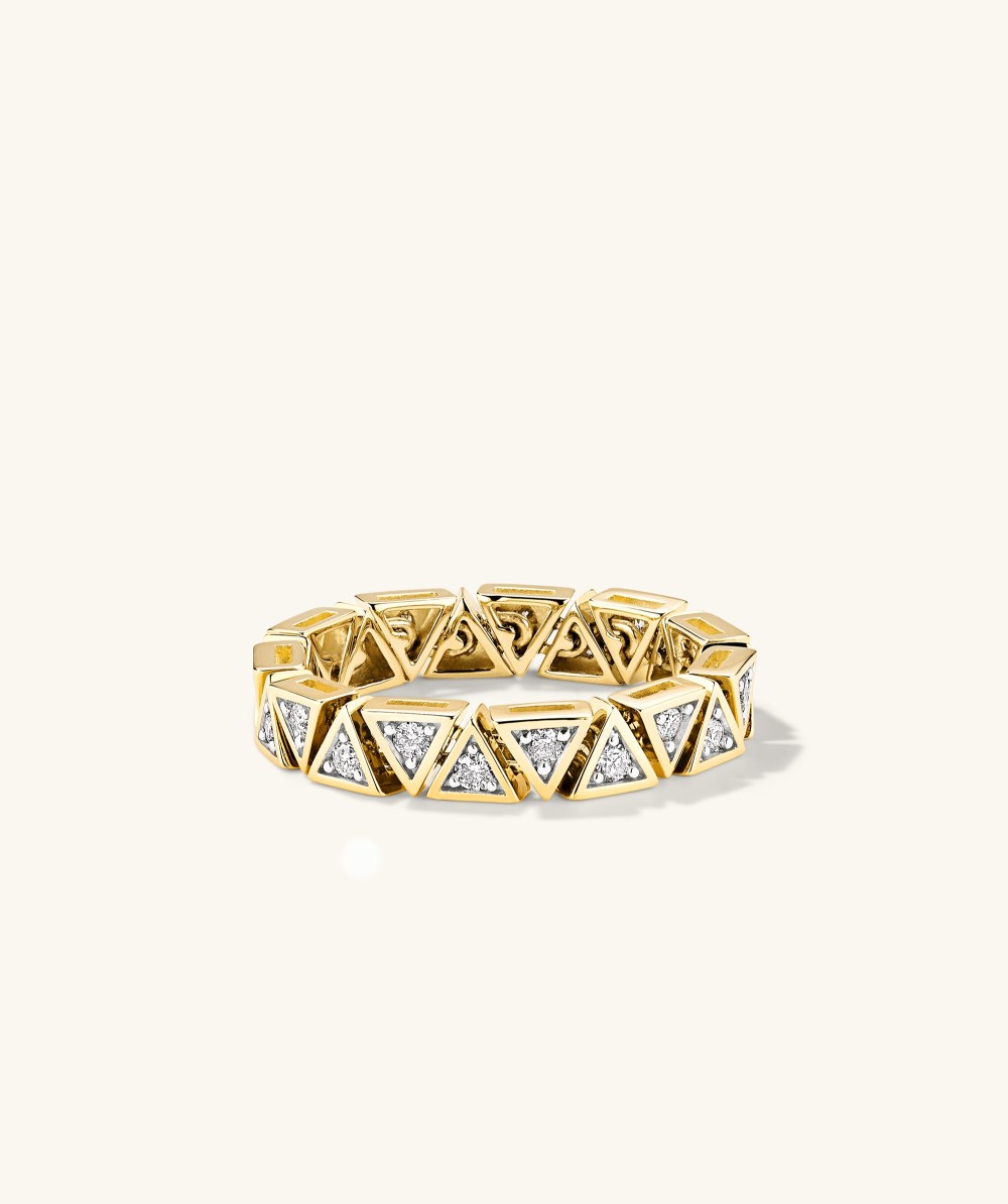 Mejuri Patra Diamond Tennis Ring - 14k Yellow Gold Canada Store