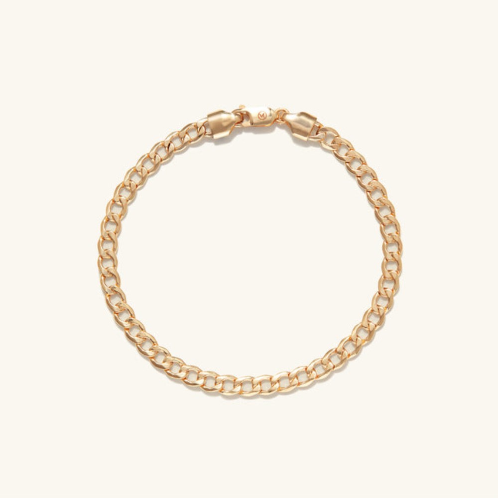 Mejuri Flat Curb Chain Bracelet - 14k Yellow Gold Canada Store