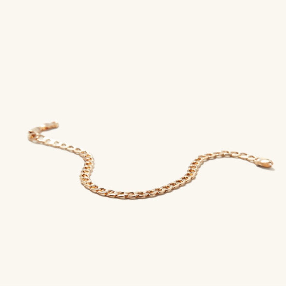 Mejuri Flat Curb Chain Bracelet - 14k Yellow Gold Canada Store