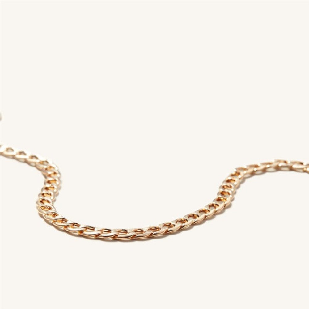 Mejuri Flat Curb Chain Bracelet - 14k Yellow Gold Canada Store