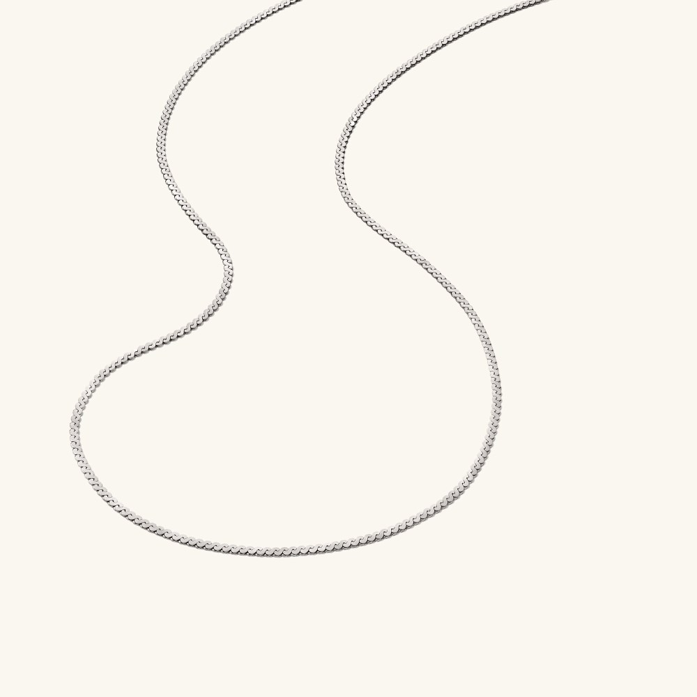 Mejuri Serpentine Chain Necklace - 14k White Gold Canada Store