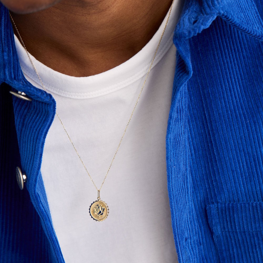 Mejuri Strength: Rose Coin Charm Pendant - 14k Yellow Gold Canada Store