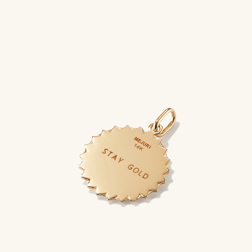 Mejuri Strength: Rose Coin Charm Pendant - 14k Yellow Gold Canada Store
