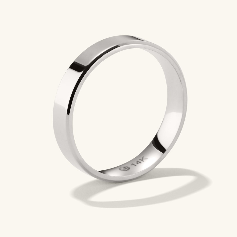 Mejuri 4mm Smooth Band - 14k White Gold Canada Store
