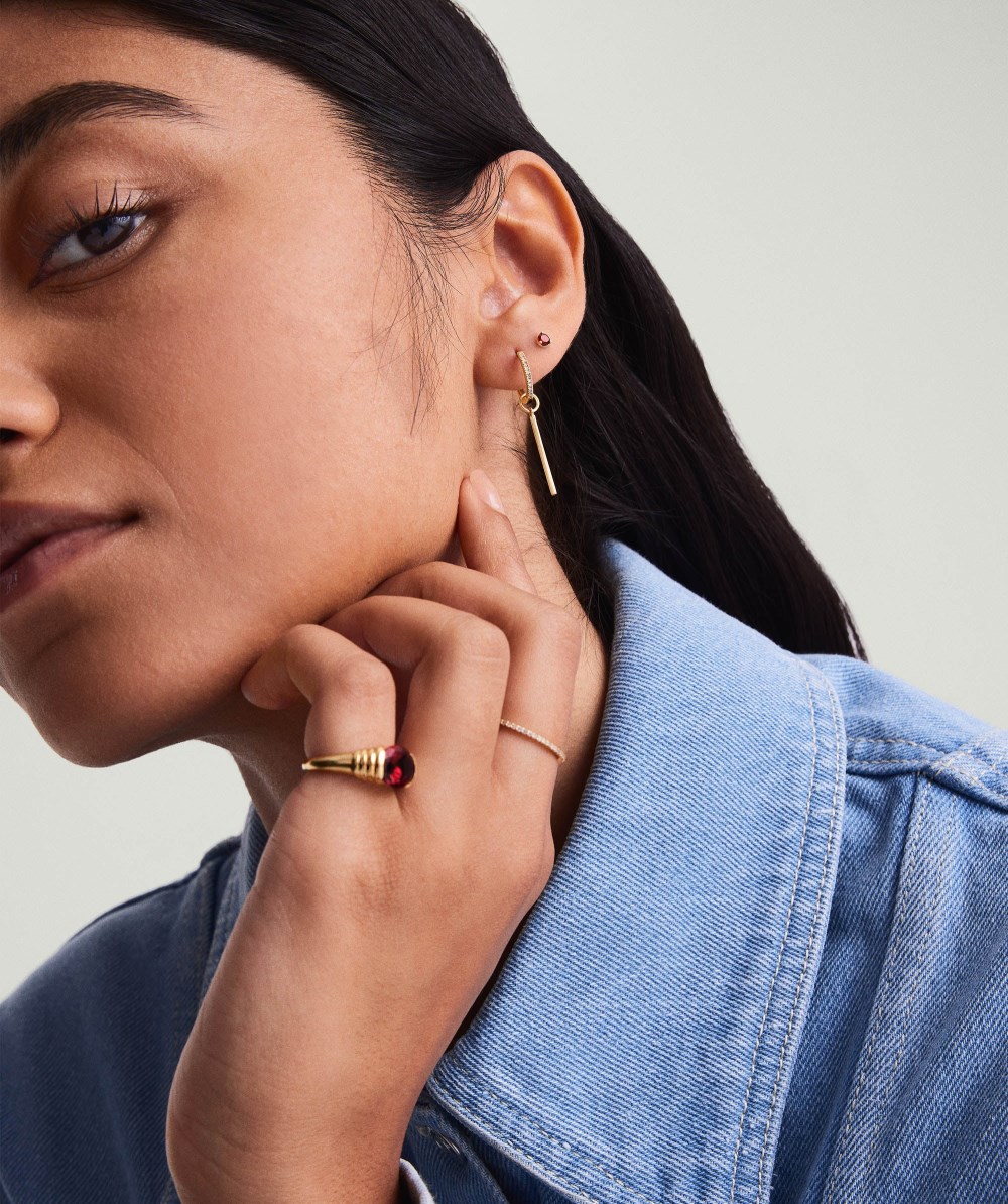 Mejuri Gemstone Mini Studs - 14k Yellow Gold Canada Store