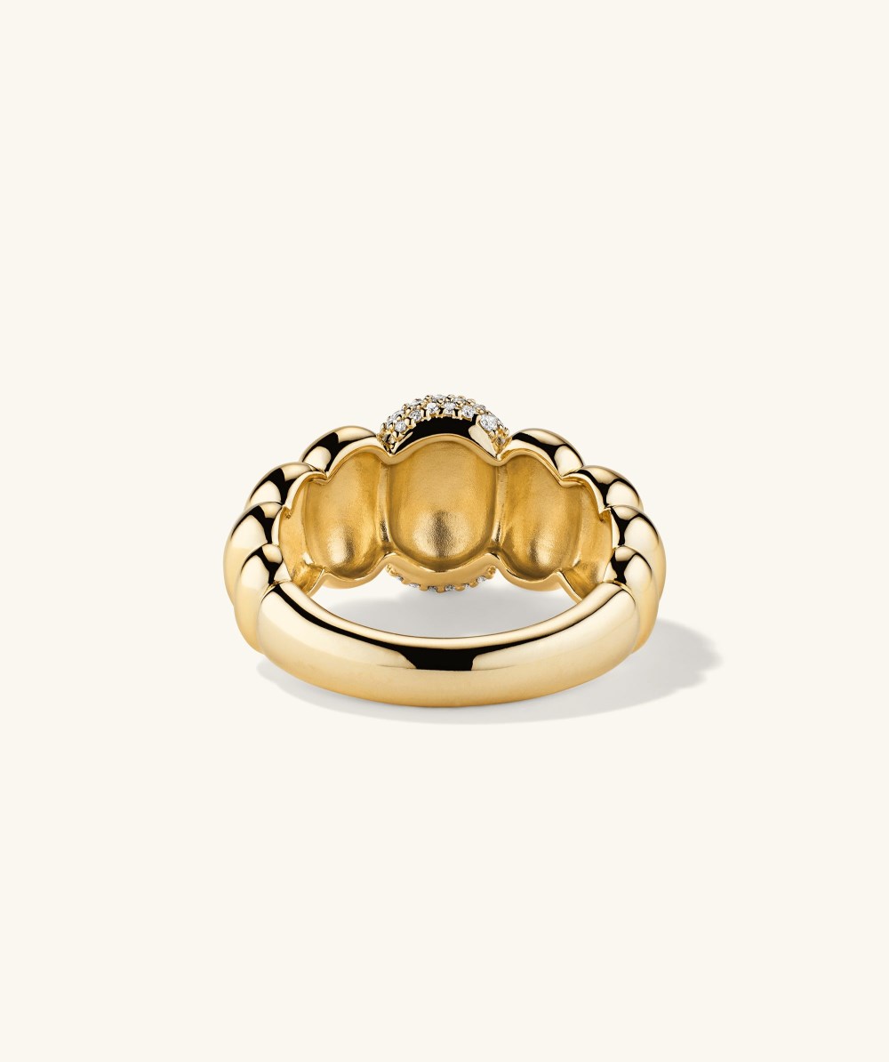 Mejuri Puffy Charlotte Pavﾨﾦ Diamond Ring - 14k Yellow Gold Canada Store