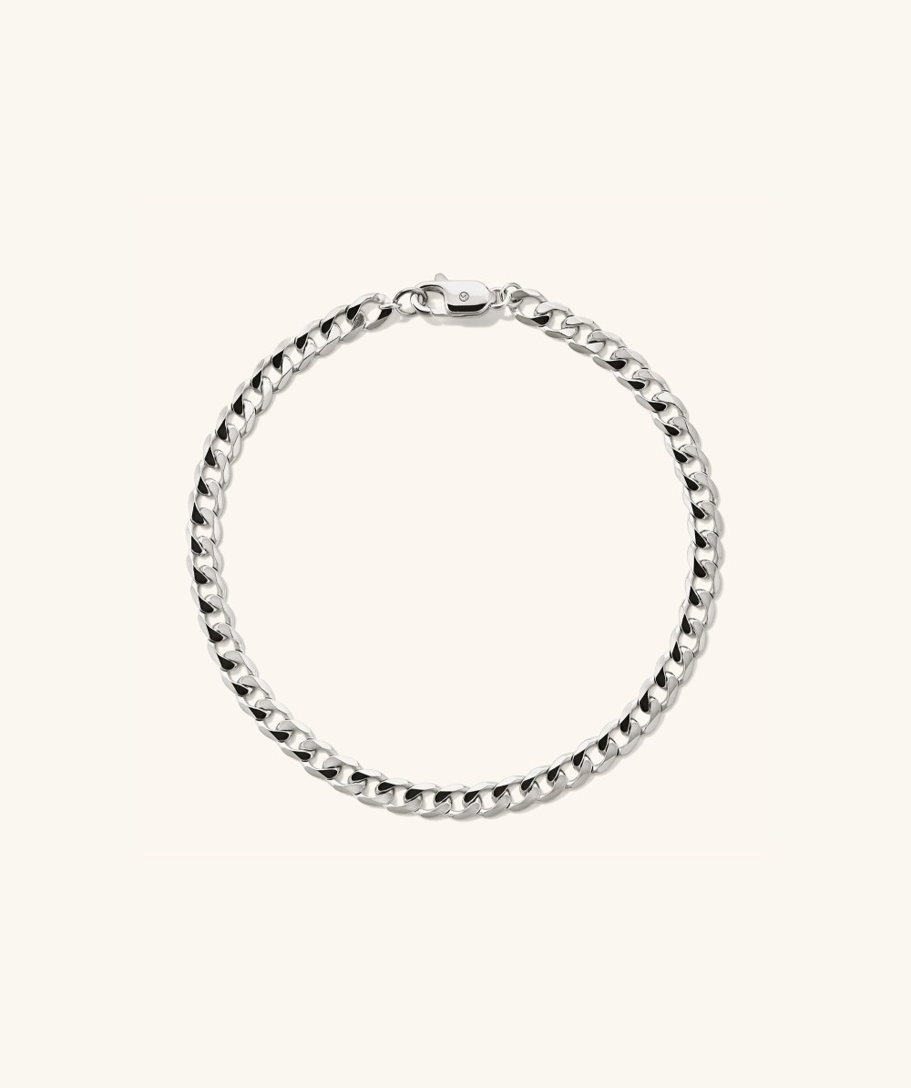 Mejuri Flat Curb Chain Bracelet - Sterling Silver Canada Store