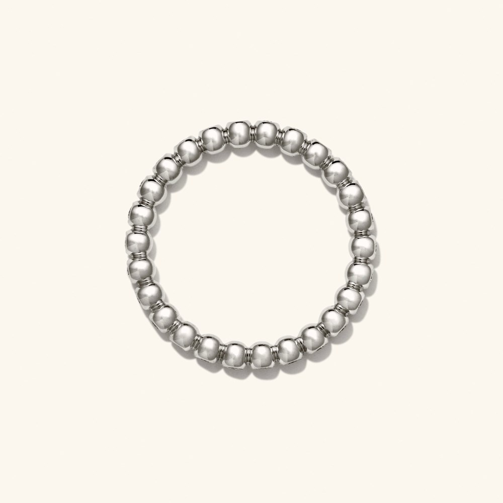 Mejuri Bold Beaded Diamond Eternity Ring - 14k White Gold Canada Store