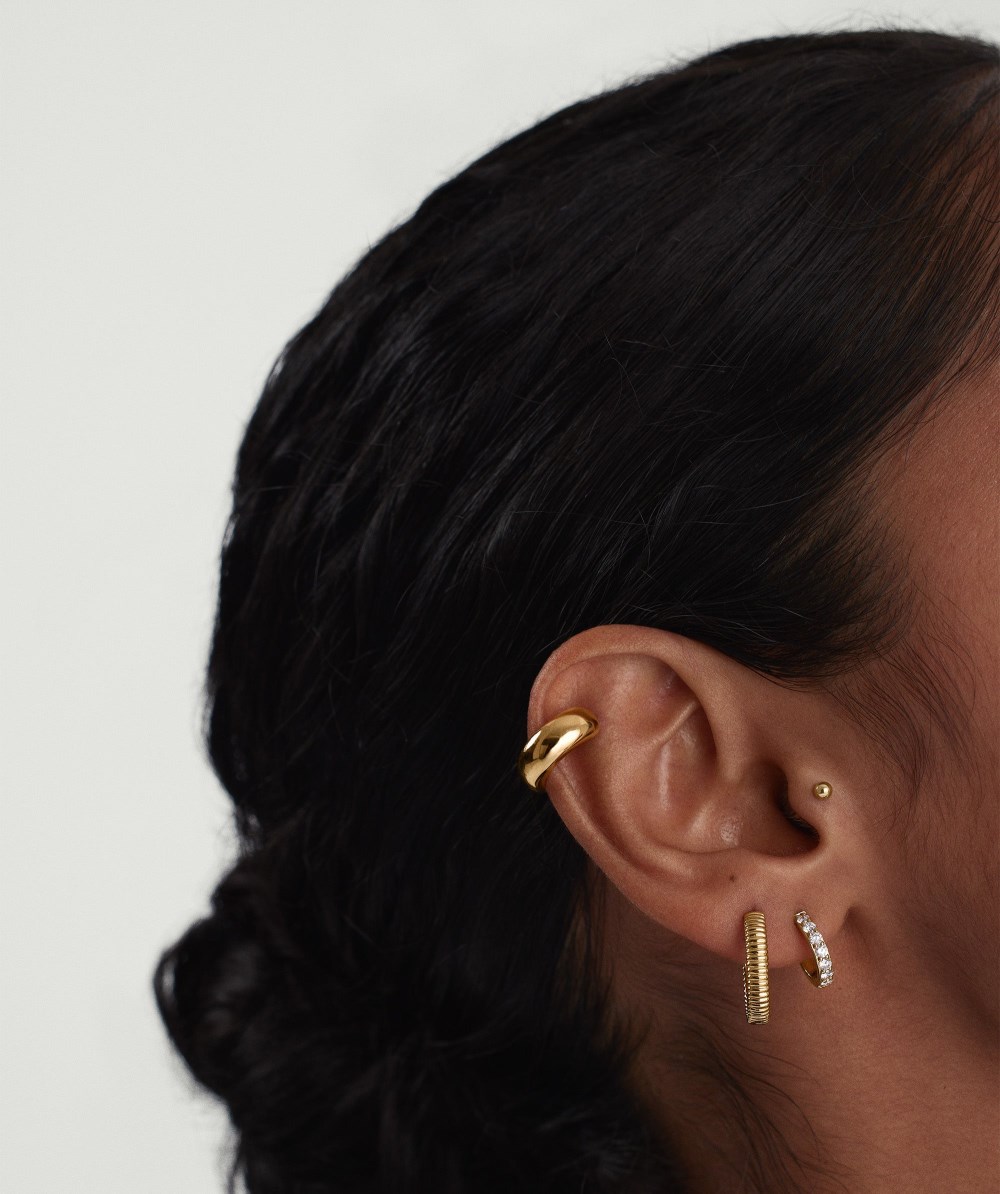 Mejuri Lab Grown Diamond Prong Hoops - 14k Yellow Gold Canada Store