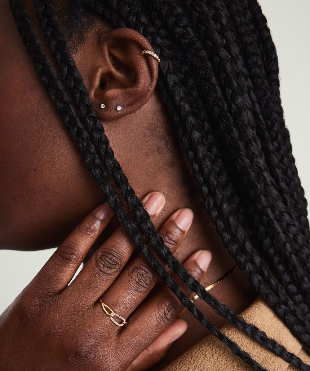 Mejuri Pavﾨﾦ Diamond Oversized Curb Ring - 14k Yellow Gold Canada Store