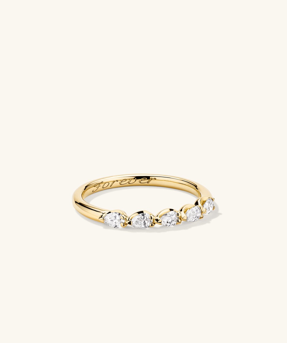 Mejuri Pear Multi Diamond Ring - 14k Yellow Gold Canada Store