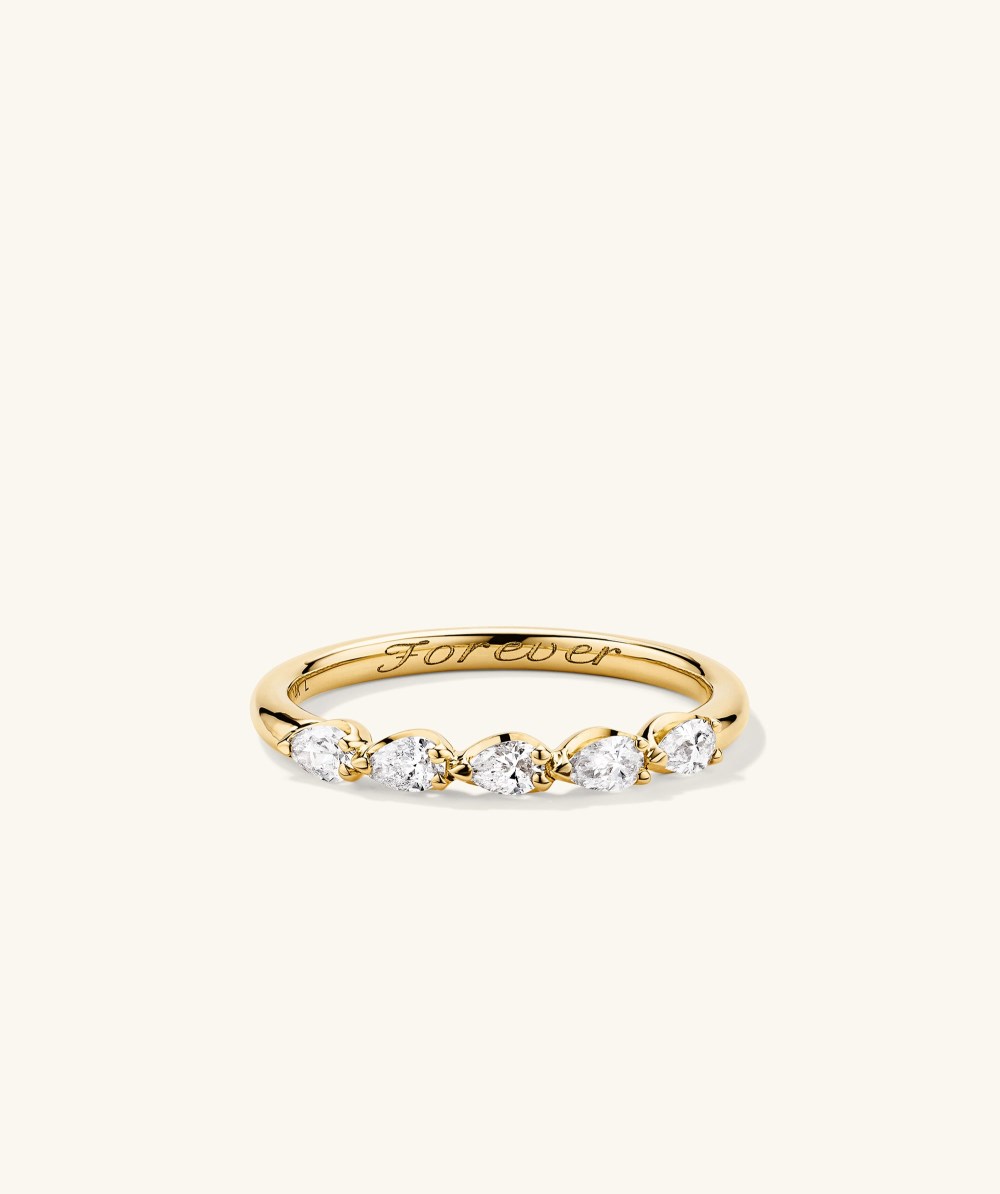 Mejuri Pear Multi Diamond Ring - 14k Yellow Gold Canada Store